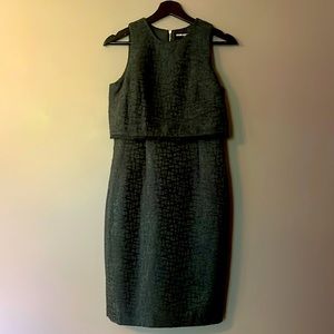 Karl Lagerfeld Dark Green Shift Dress Size 2